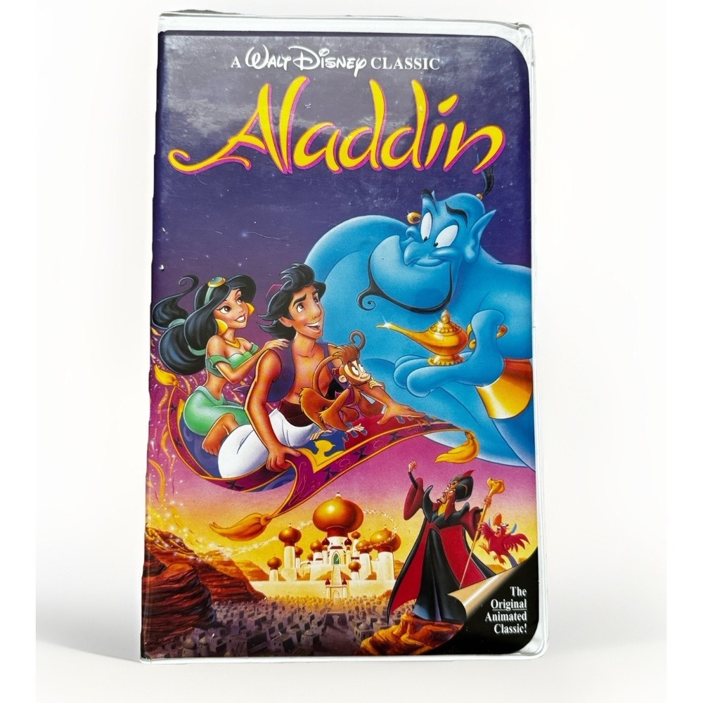 Aladdin VHS 1992 Disney Video Tape Black Diamond Classic 90s Movie VTG Clamshell
